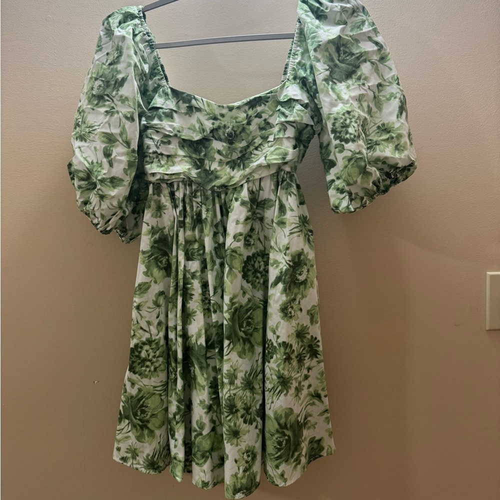 Abercrombie XS Green Floral Dress